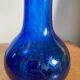 Blue blown glass vase