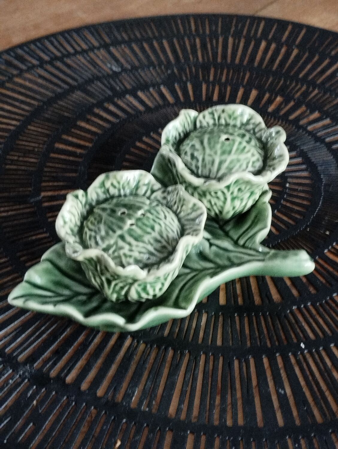 Salt and pepper shakers cabbage slushie