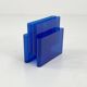 Transparent blue magazine rack by Giotto Stoppino for Kartell, 1970