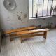 Paire de bancs en pin Charlotte Perriand Les arcs