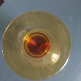 7 verres à pied ambrés vintage