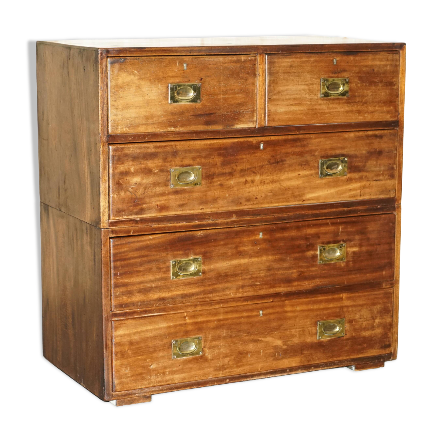 Military campaign chest in mahogany circa 1880