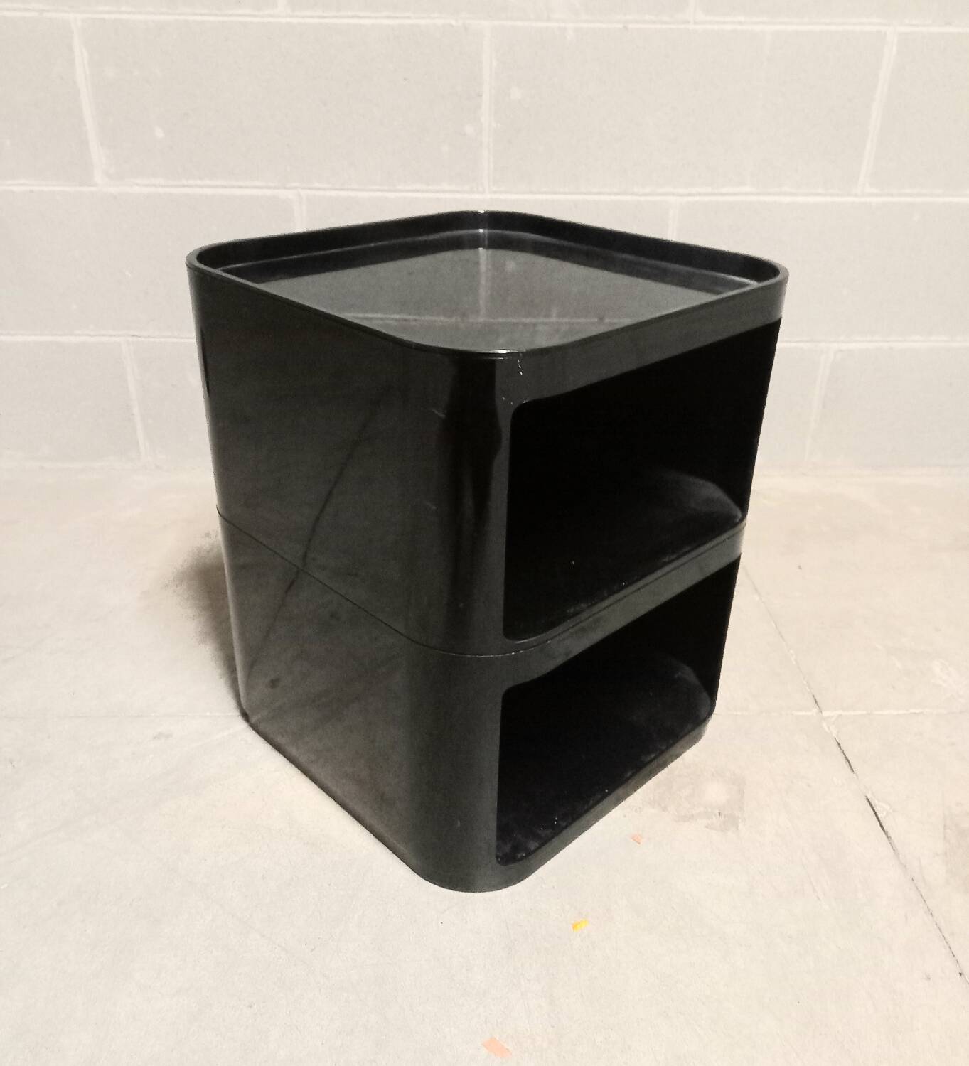Commode black plastic by Kartell