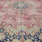 Handmade oriental unique 1980s 297 cm x 400 cm beige wool carpet