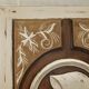 Large bas relief painting medallion woman patina wooden frame ornament