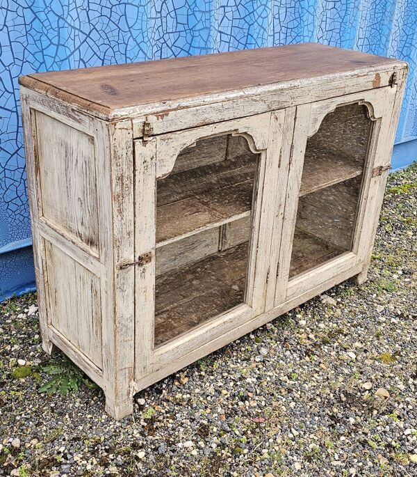 Ancien buffet vitré en teck