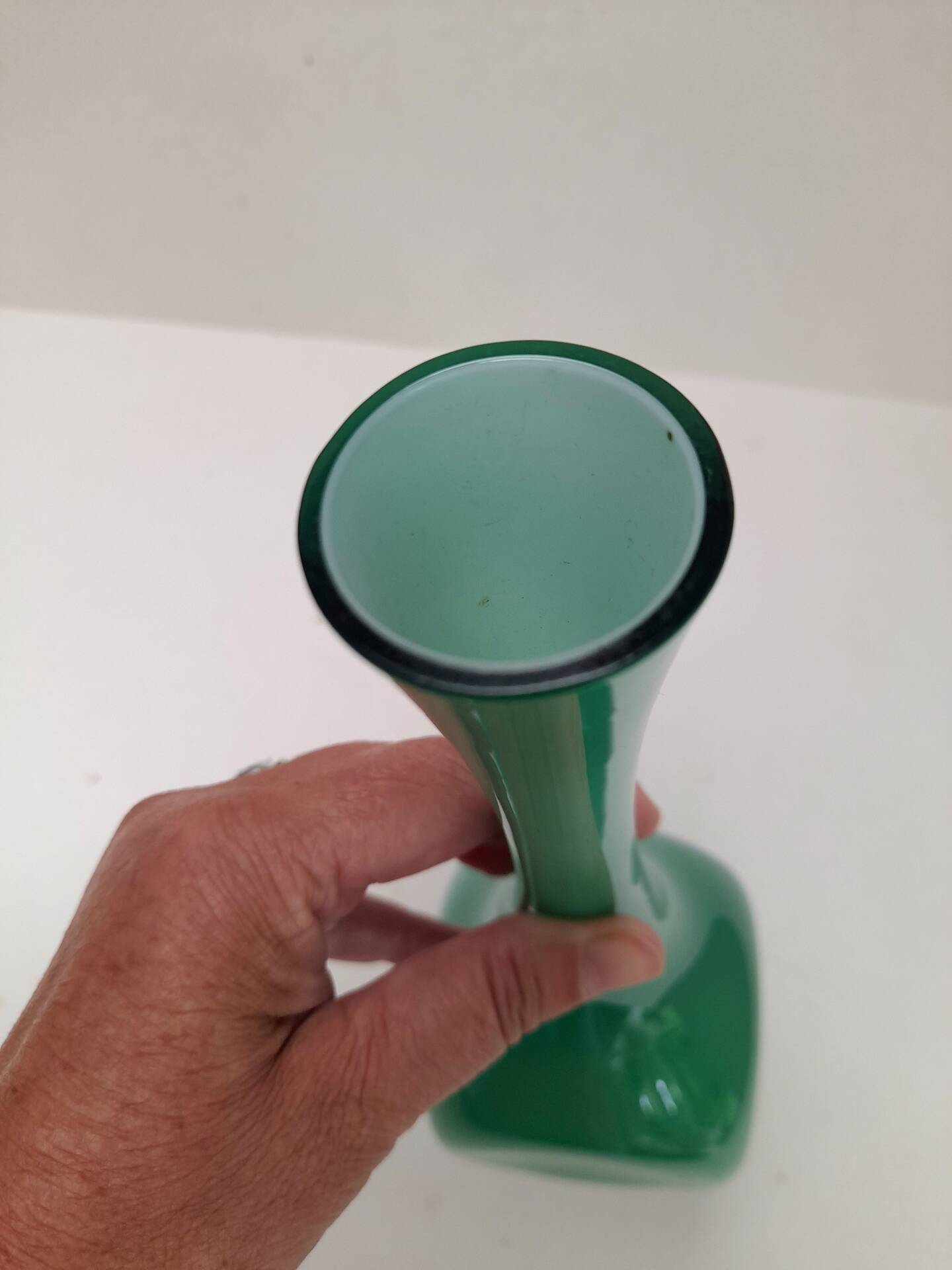 Swedish vase in green opaline