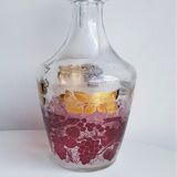 Pink and gilded glass liquor service