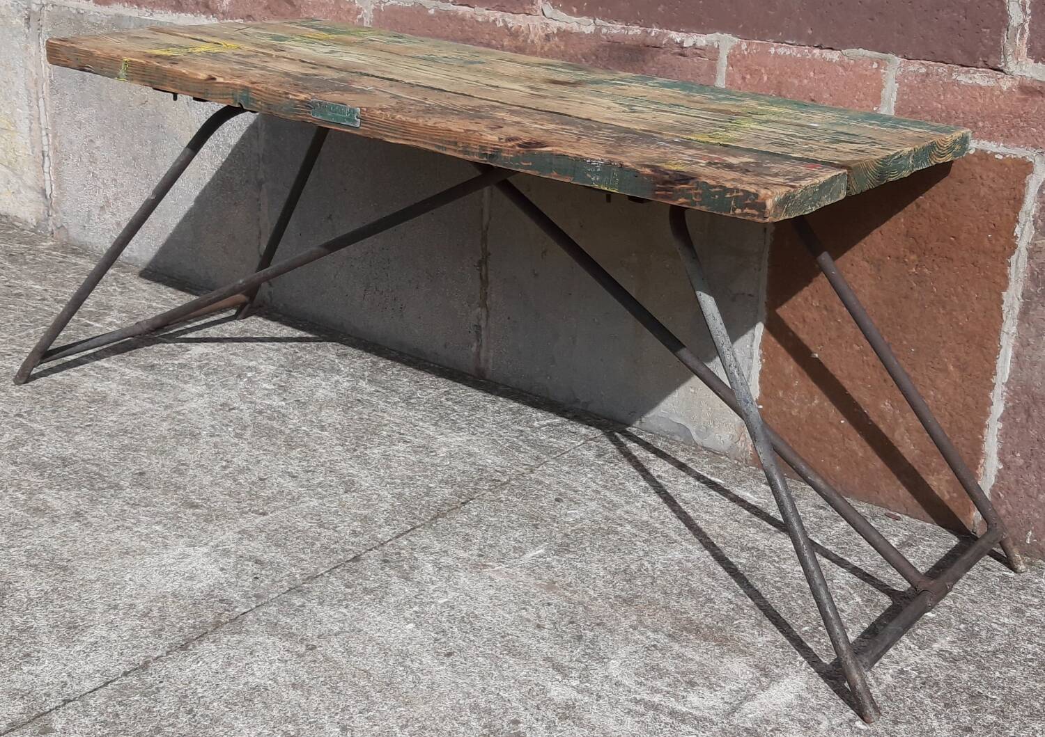 Folding workshop table