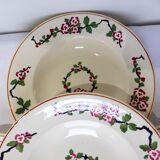 4 Longwy soup plates, Aubépines model 211260