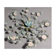 Murano glass and metal floral chandelier