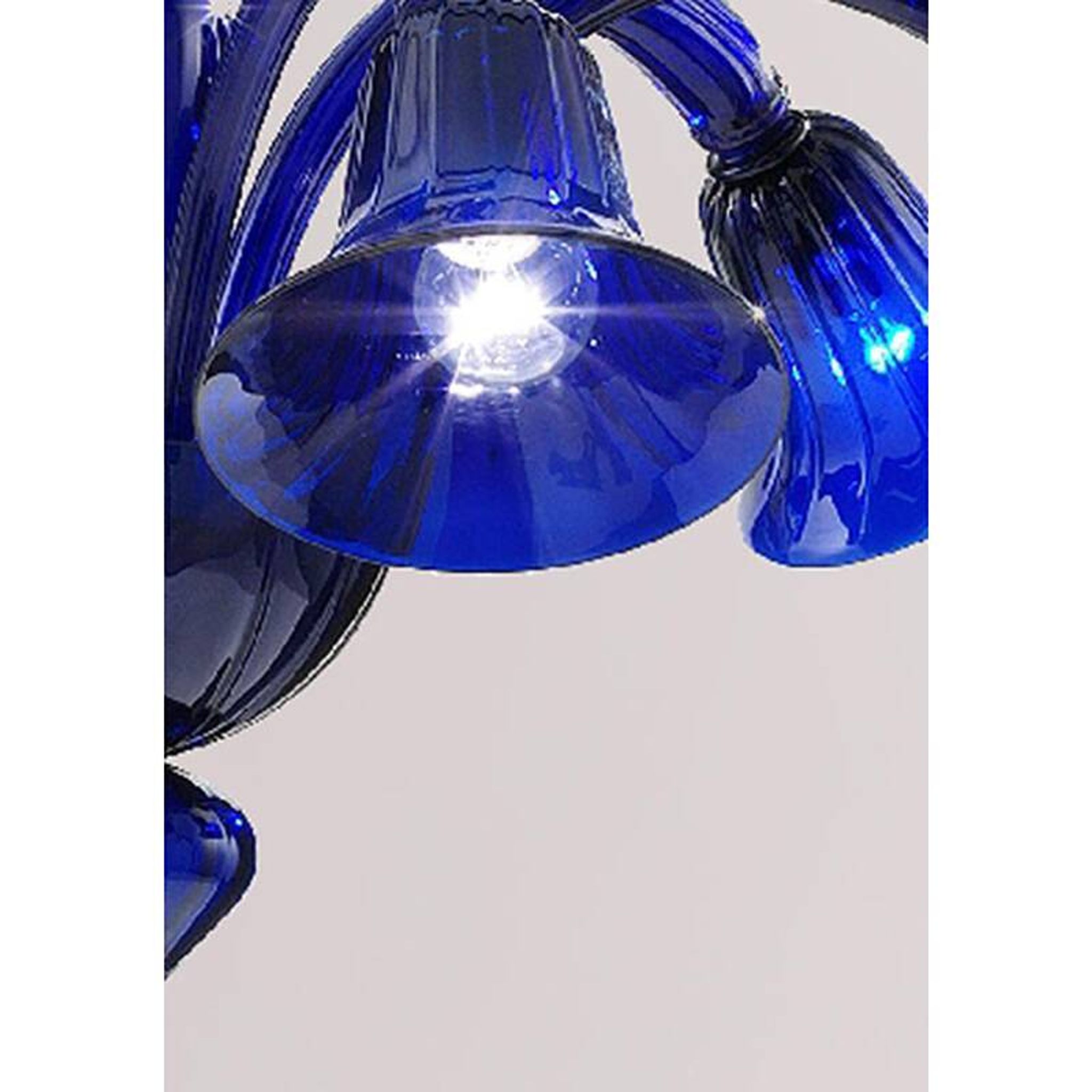 Contemporary Pop Blue-Ocean Glass Chandelier