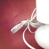 IKEA Lykta vintage mushroom lamp in blown white glass – 90s design table lamp