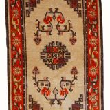 Tapis vintage fait main mongol 90cm x 160cm (1970s)