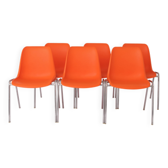 12 Stacking Chairs Vintage 1970s, Germany