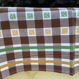 Vintage checkered tablecloth