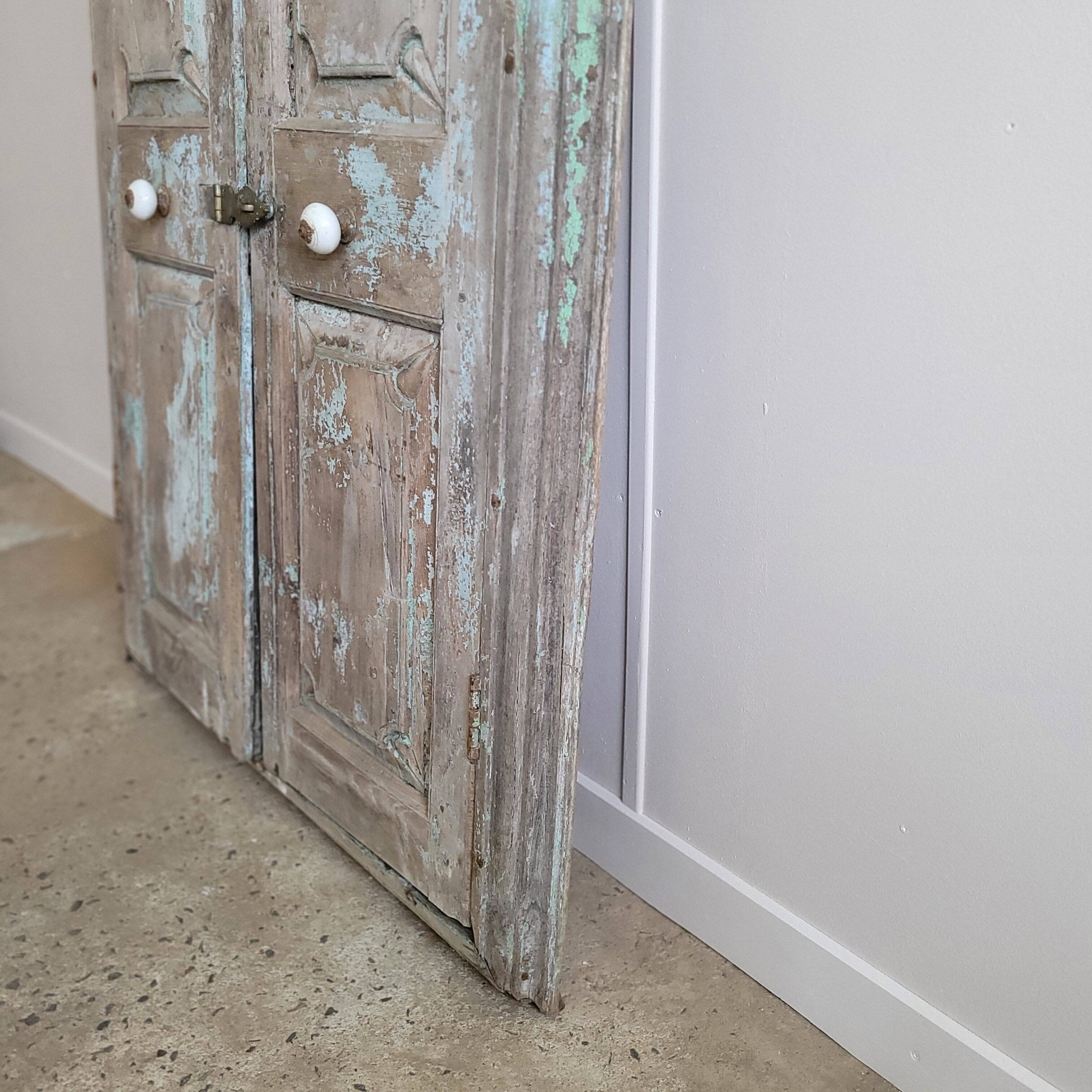 Old patinated wooden door