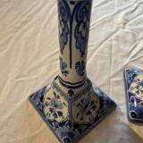 2 candlesticks in the style of the fiancé of Delft, Holland, 1988