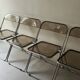 Folding chair in plexiglass and chrome, Plia model by Giancarlo Piretti ed. Castelli, design 1970