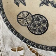 Ironstone cake dish "Marguerite" Large deposit