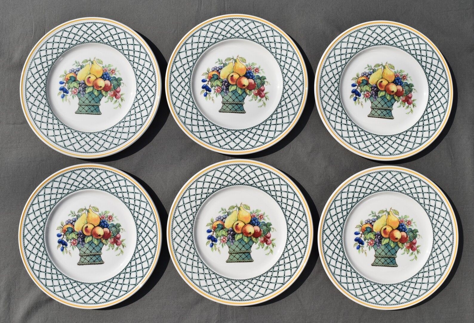 6 dessert plates Villeroy & Boch basket model
