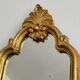 Vintage rectangular baroque mirror in golden resin