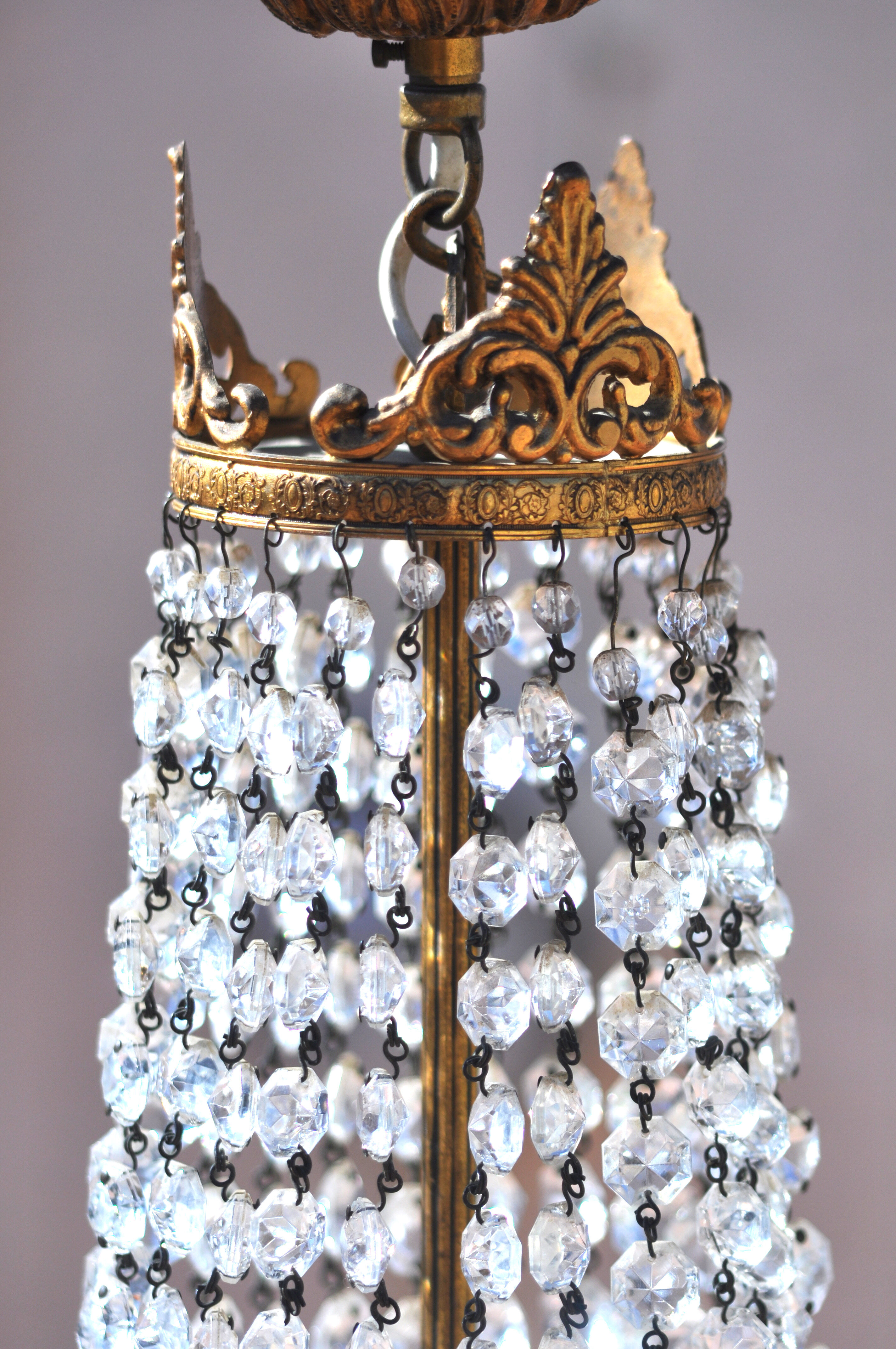 Hot air balloon chandelier, stamps