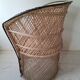 Chaise en rotin vintage