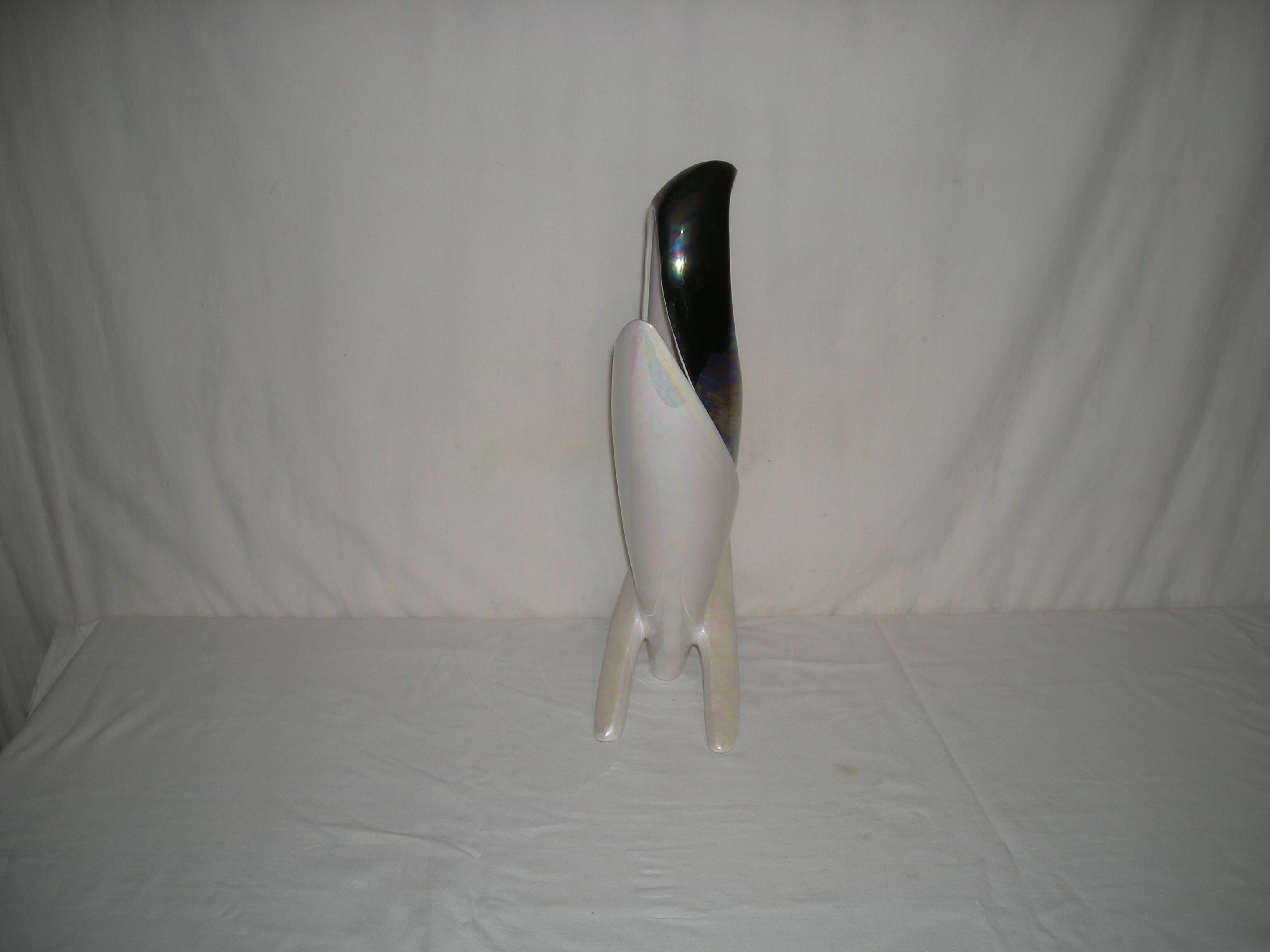 Camillo Lusso tripod vase - Turin ceramics from the 50s