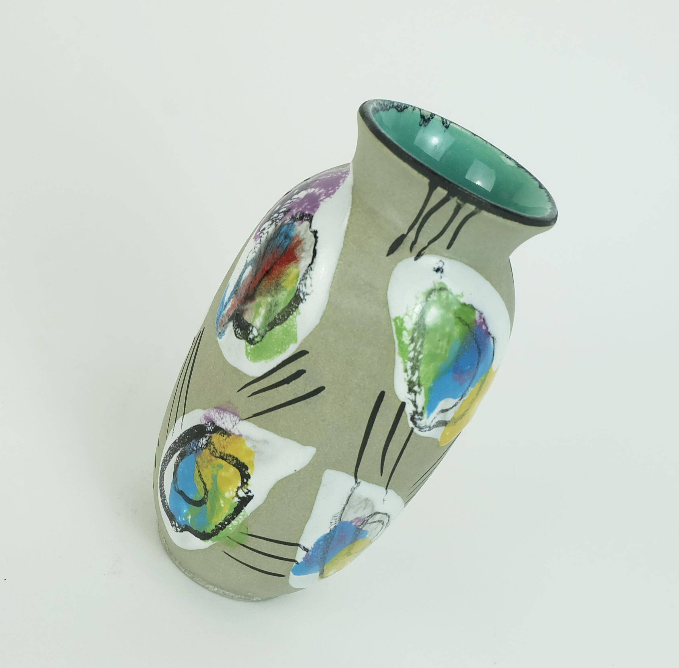 West german mid century VASE bay-keramik decor 'delhi' model 604-14 early 1960s