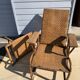 Vintage rattan chaise longue
