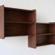 Art deco wall shelf in solid wood