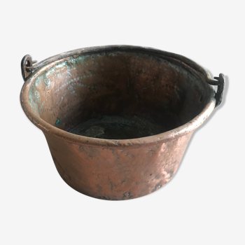 Old copper cauldron