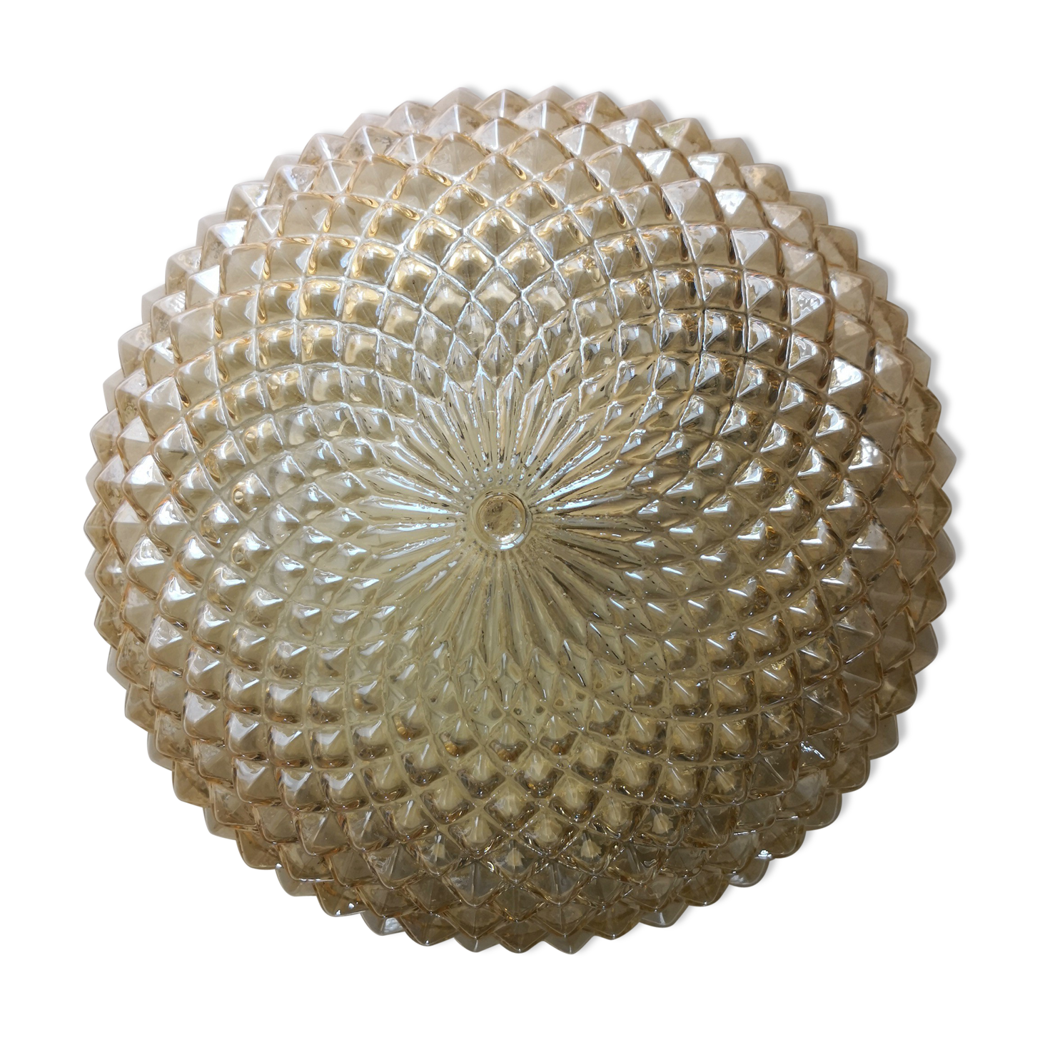 Amber glass ceiling light