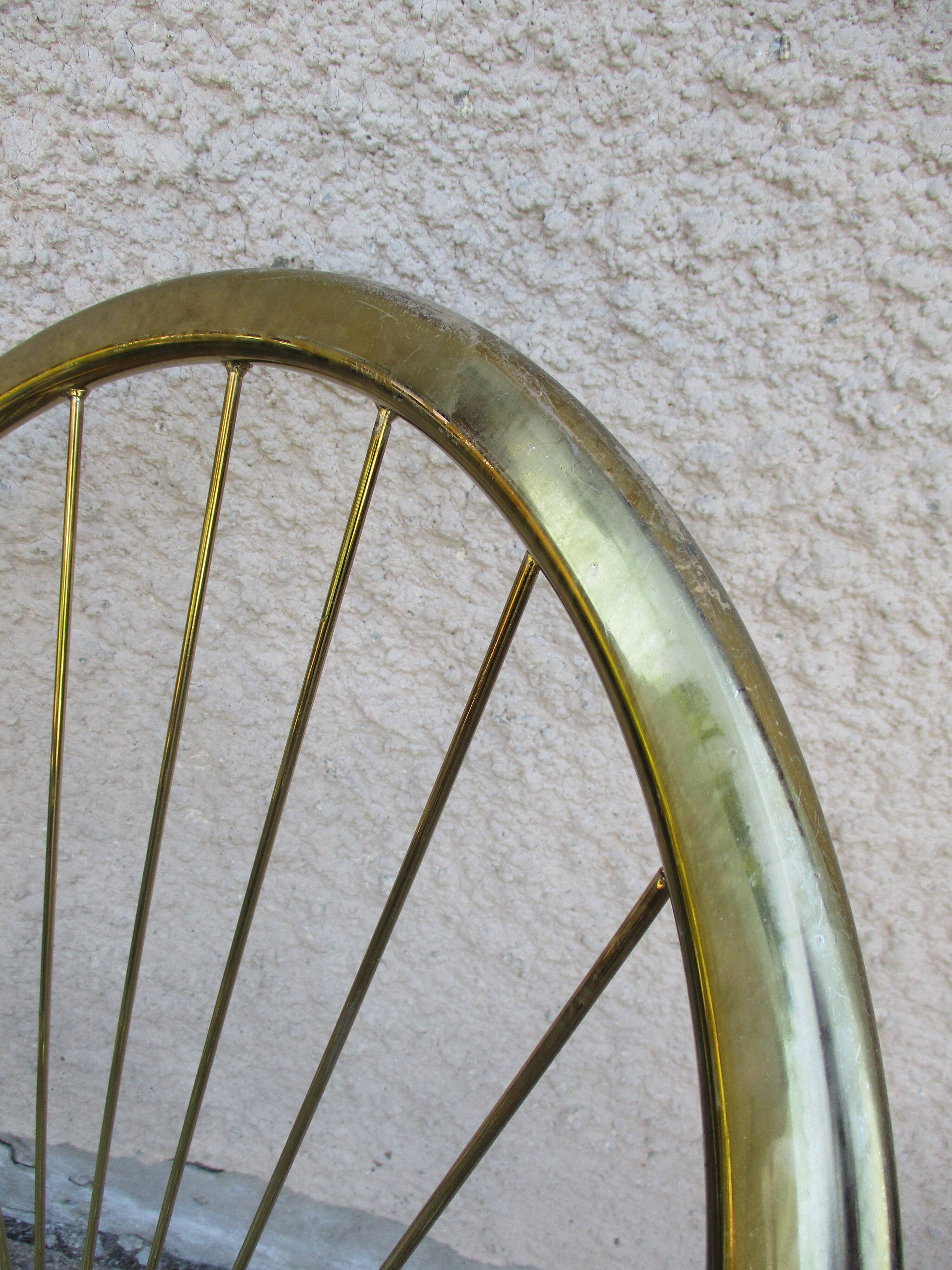 70s gold metal armchair