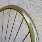 70s gold metal armchair