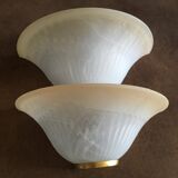 Lot 2 alabaster wall lamps