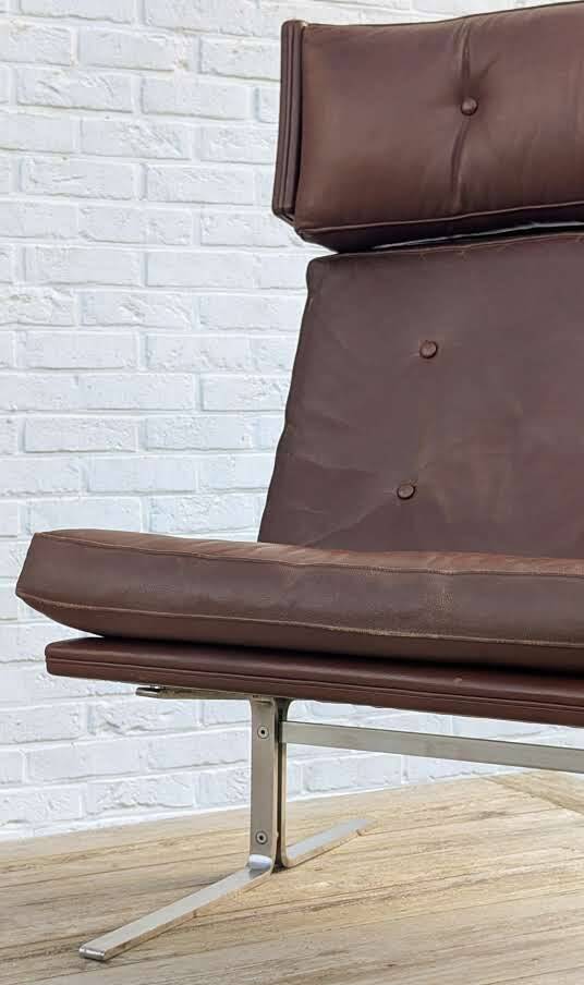 Unique piece - Danish chrome and leather armchair attributed to Poul Nørreklit