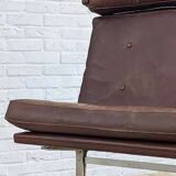 Unique piece - Danish chrome and leather armchair attributed to Poul Nørreklit