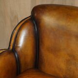 Art Deco canapés by Harry & Lou Epstein, hand-dyed leather.