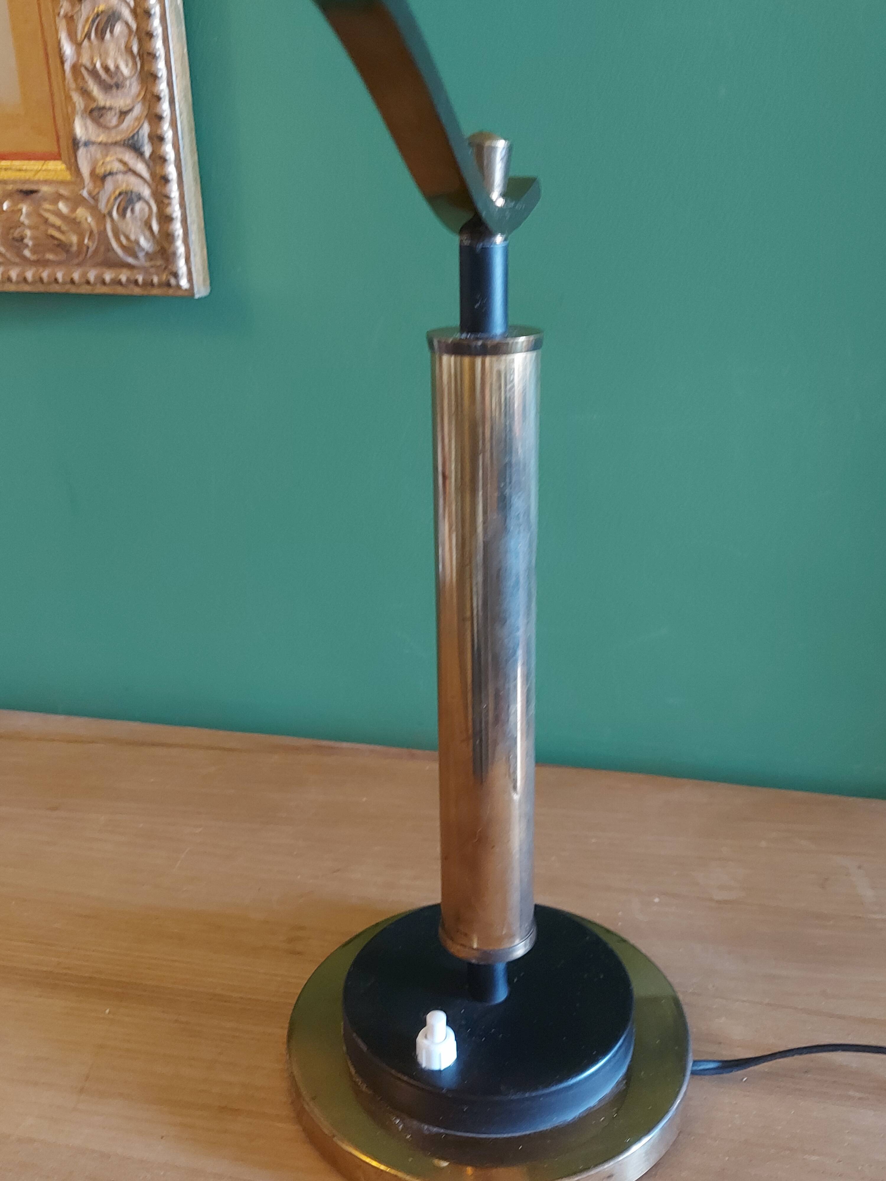Brass lamp 30's Jules Leleu