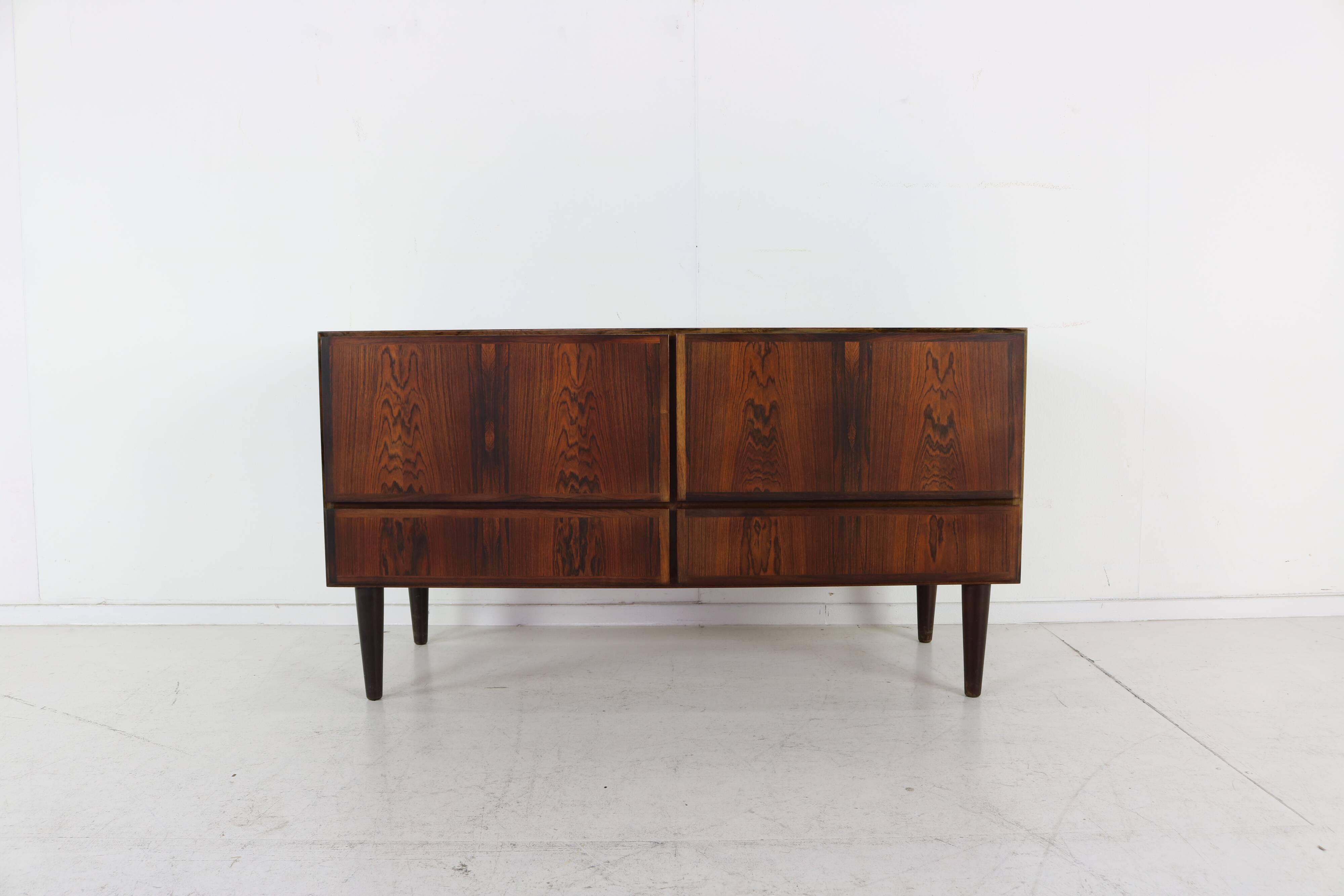 Rosewood office cabinet with 2 large heavy drawers