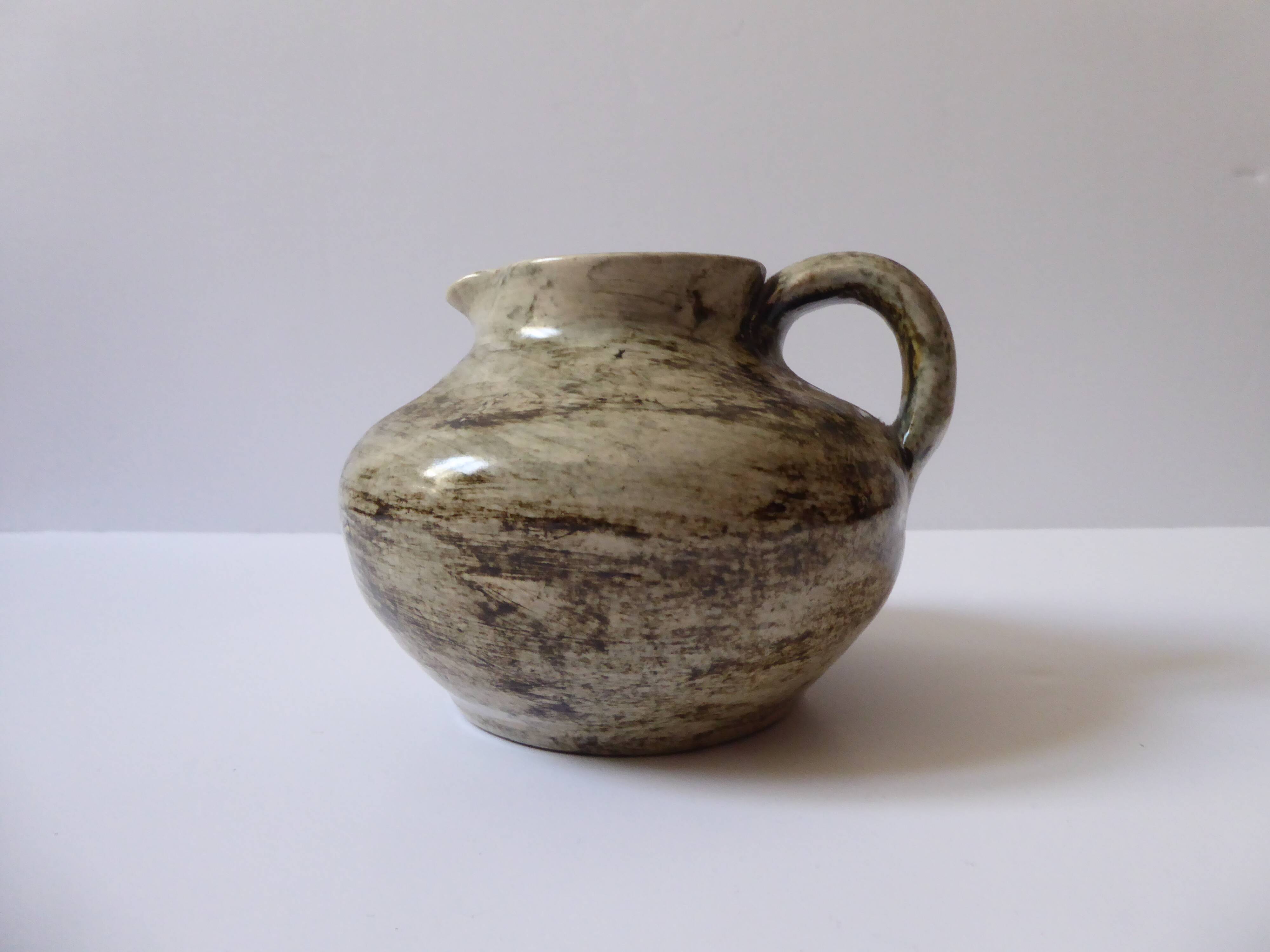 Signed pitcher in Ceramics from the 50s