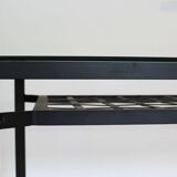 Glass and black metal table – sleek and contemporary design