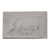 Plaster reproduction, 2 cows and 1 calf, Egyptian style