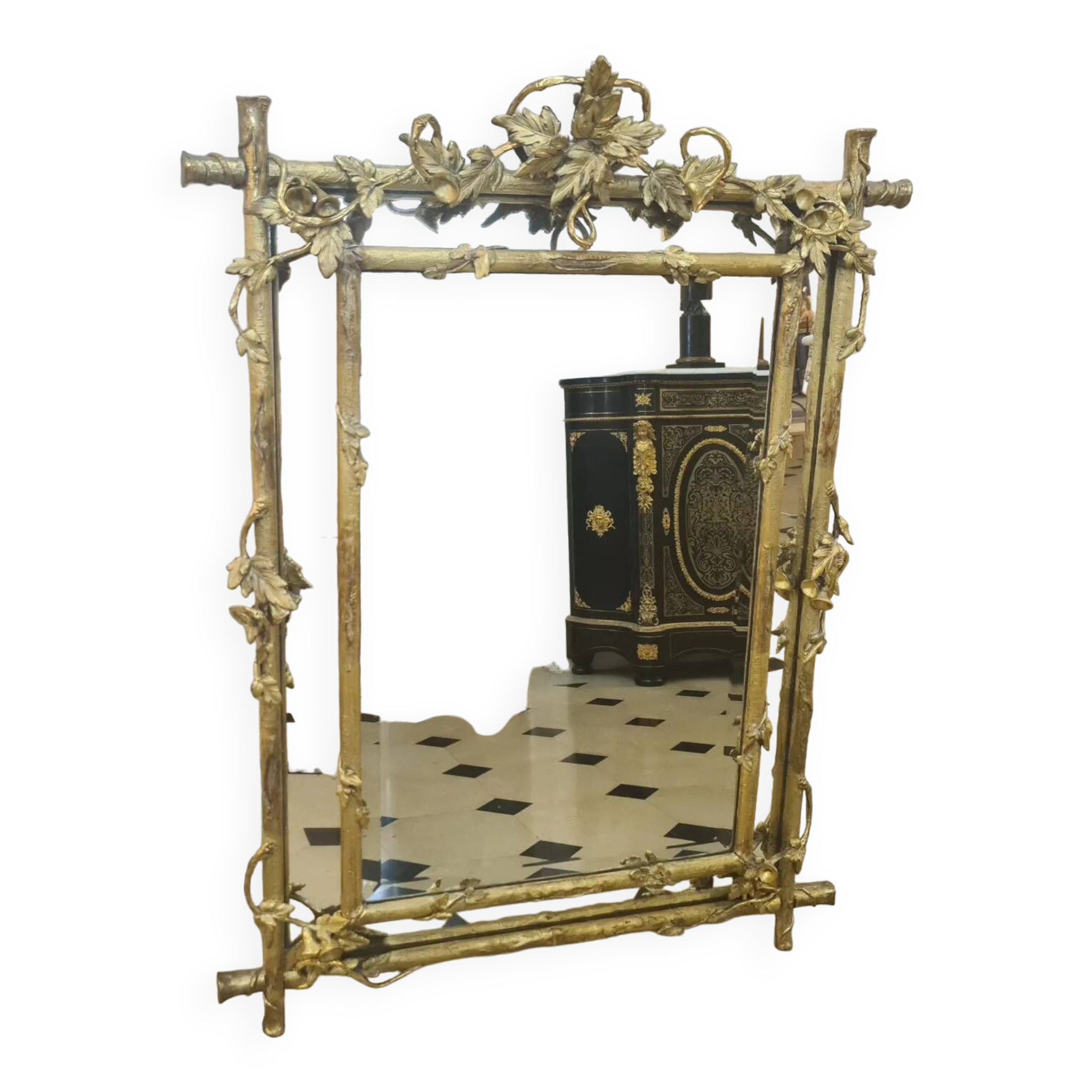 Napoleon III beaded mirror