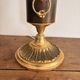 Ancien Lampe Style Neo classique Empire Lion Balthazar Globe Verre