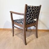 Art Deco Armchair in Limed Oak by De Coene Fères, 1935