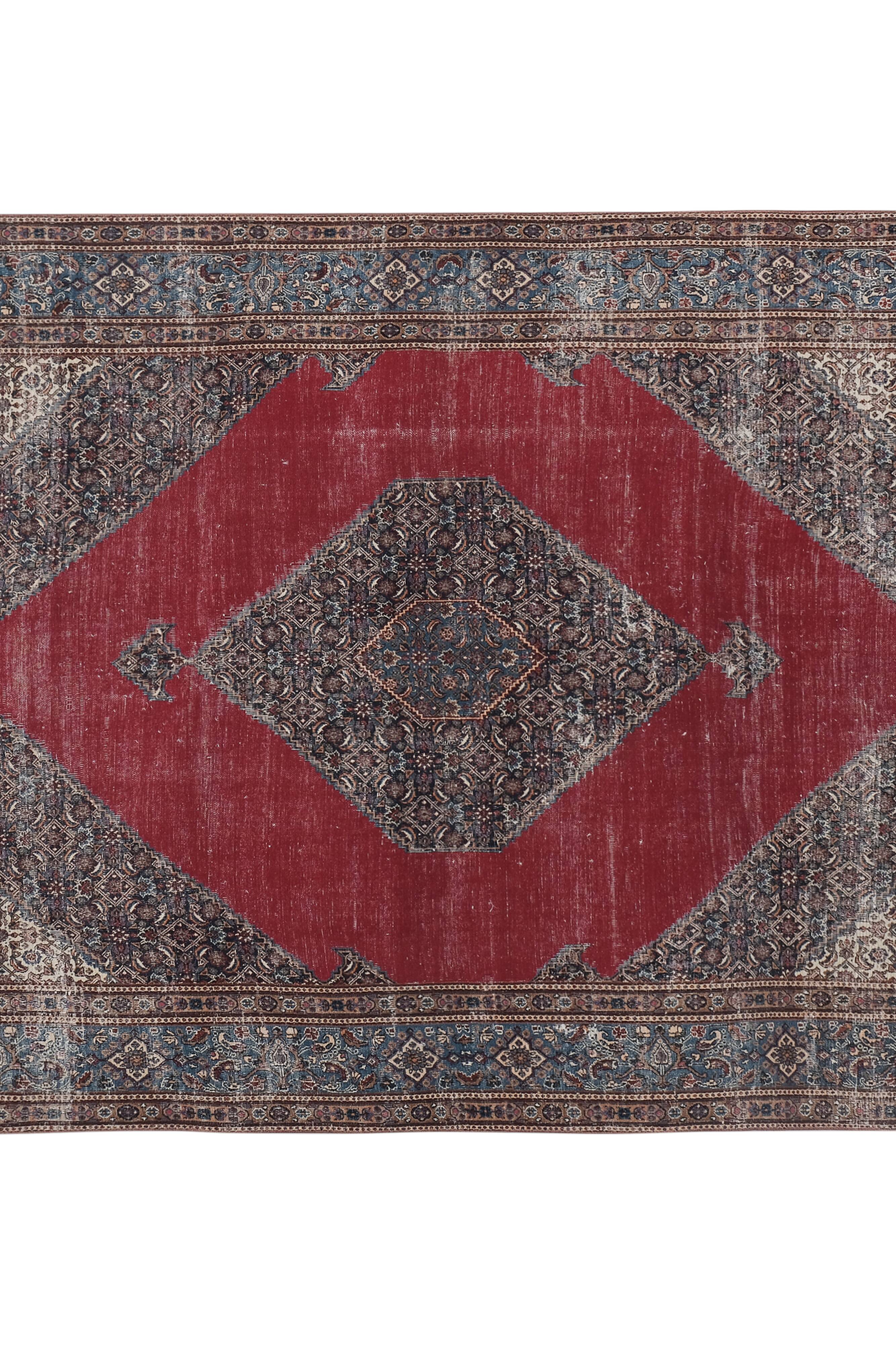 Vintage Turkish rug from Oushak, handwoven 215x323 cm