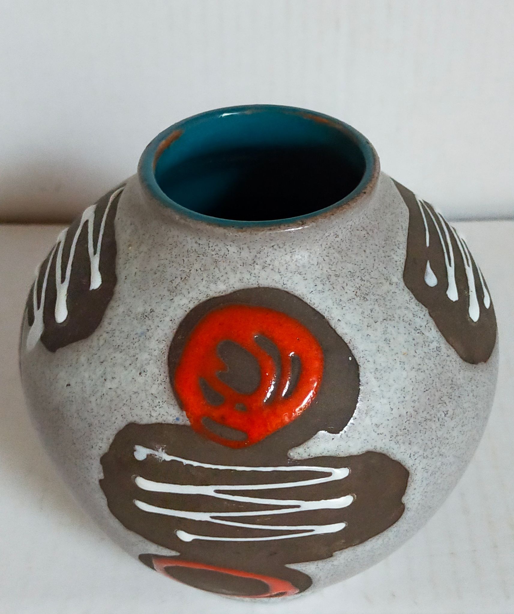Ceramic ball vase west germany 50s